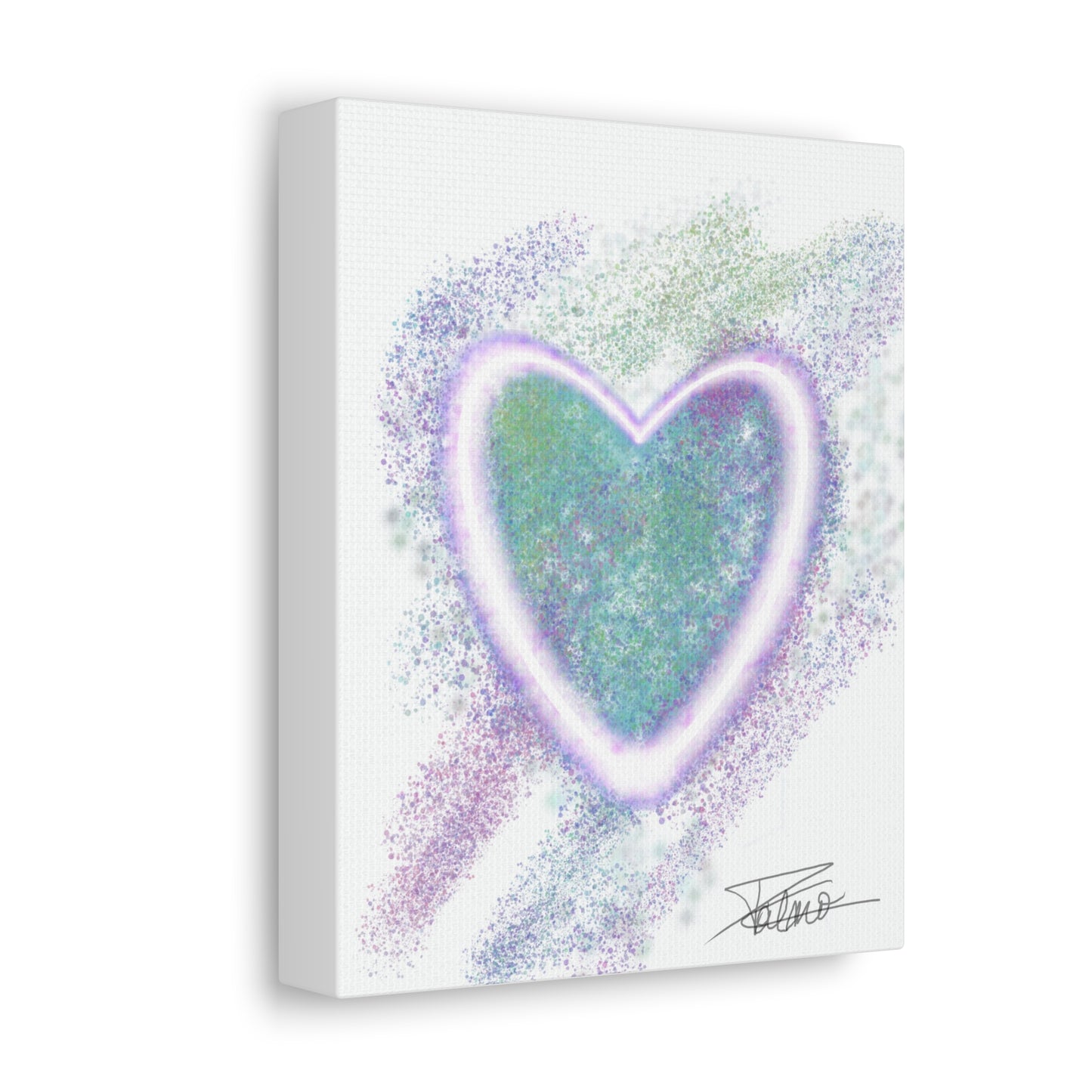 Petit Coeur Vert d'Eau (20 x 25cm)