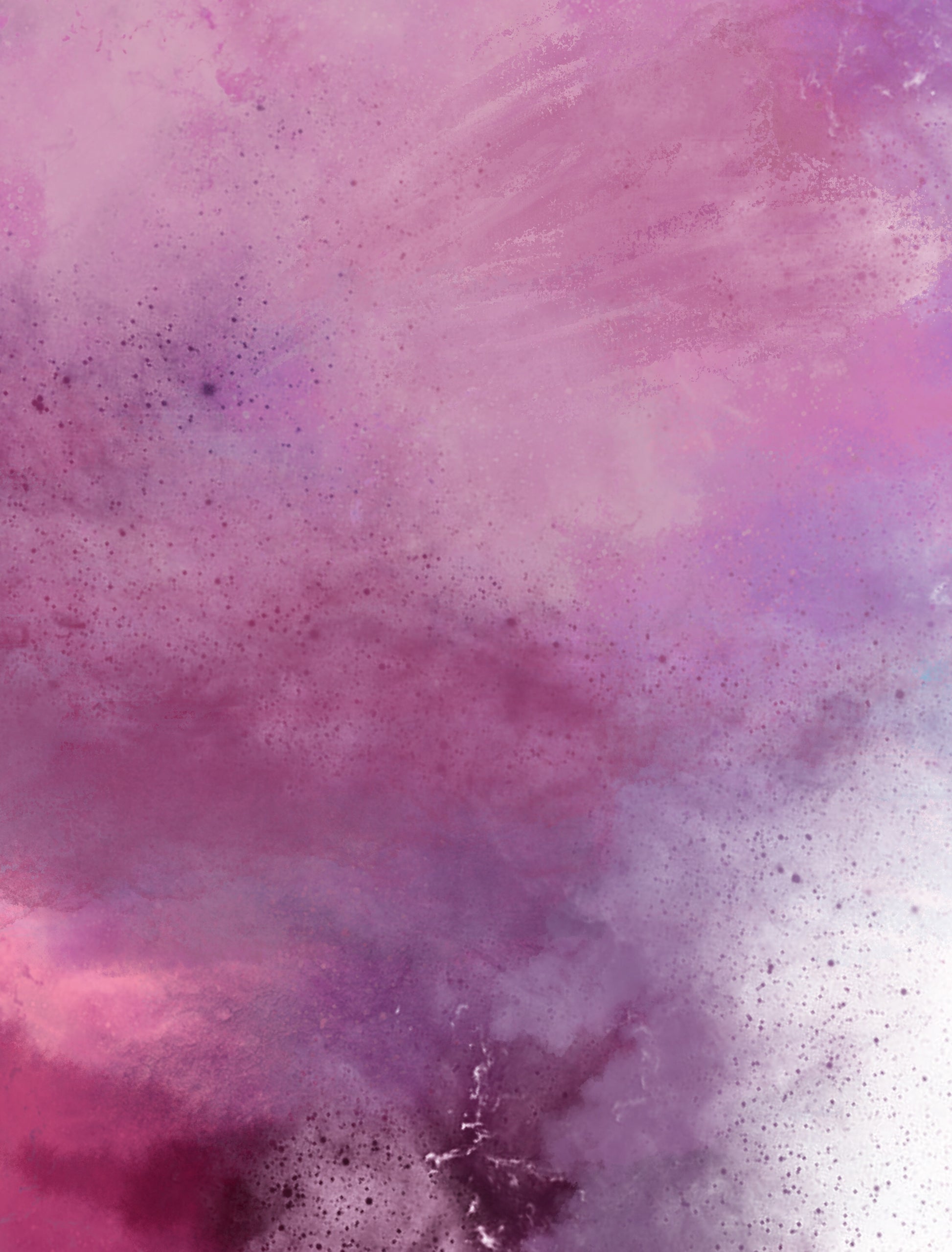 A day, toile abstraite aquarelle rose violet, art moderne nuages colorés