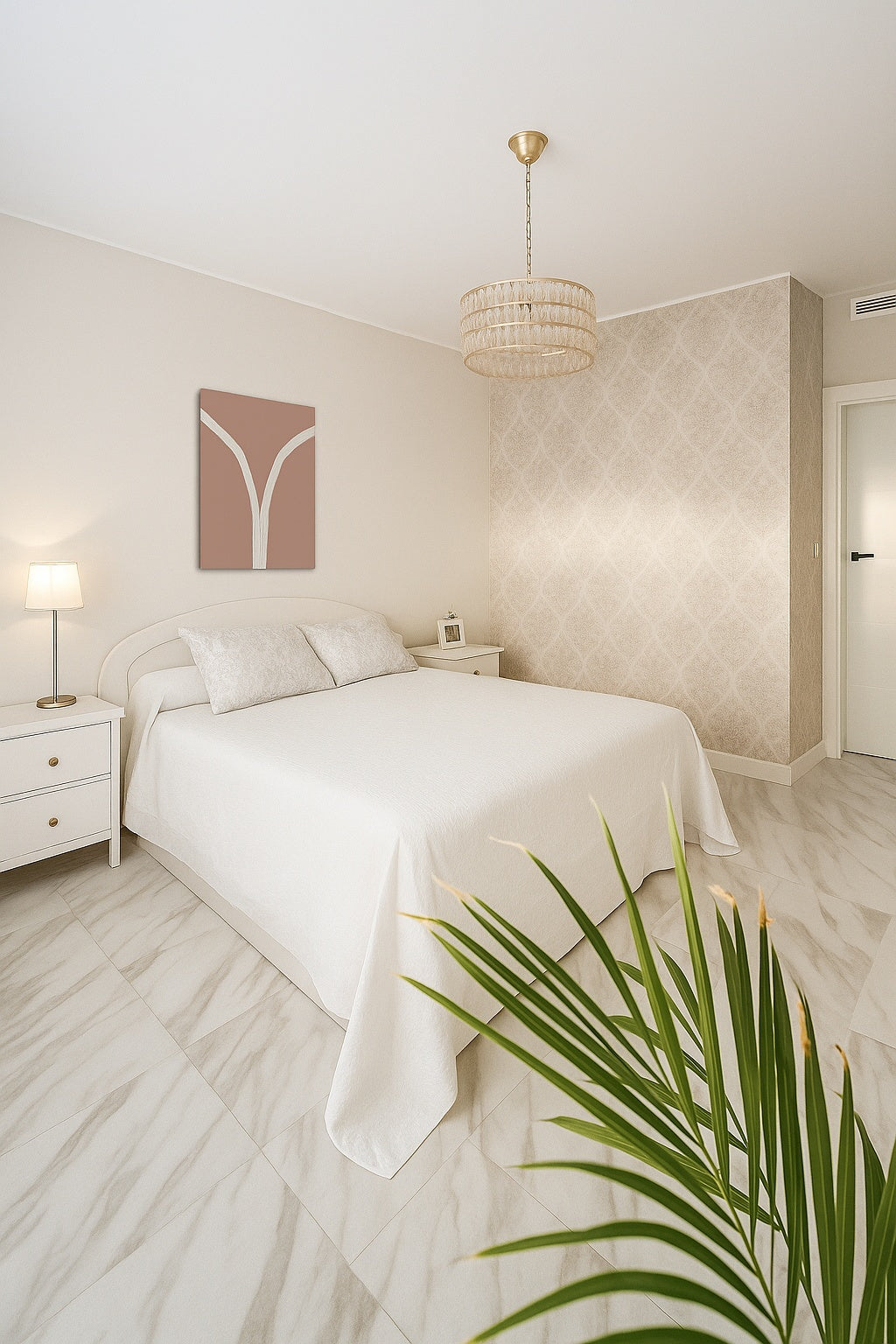 Le Chemin œuvre abstraite minimaliste forte pour chambre