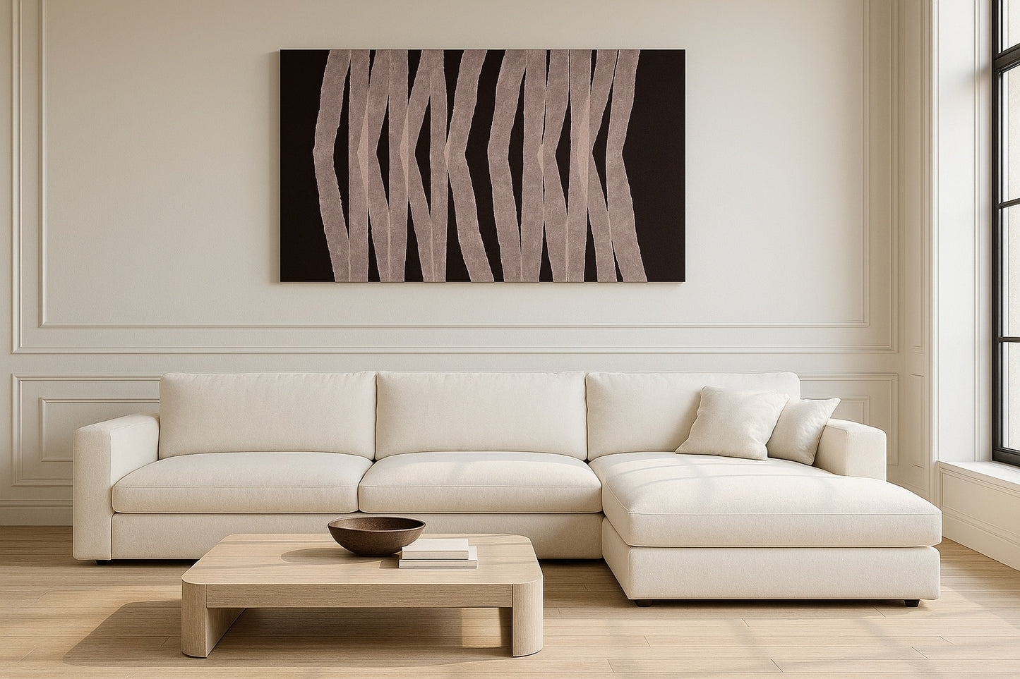 Walking - Toile Abstraite Mouvement GRAND FORMAT 120 x 60cm -  48" x 24"