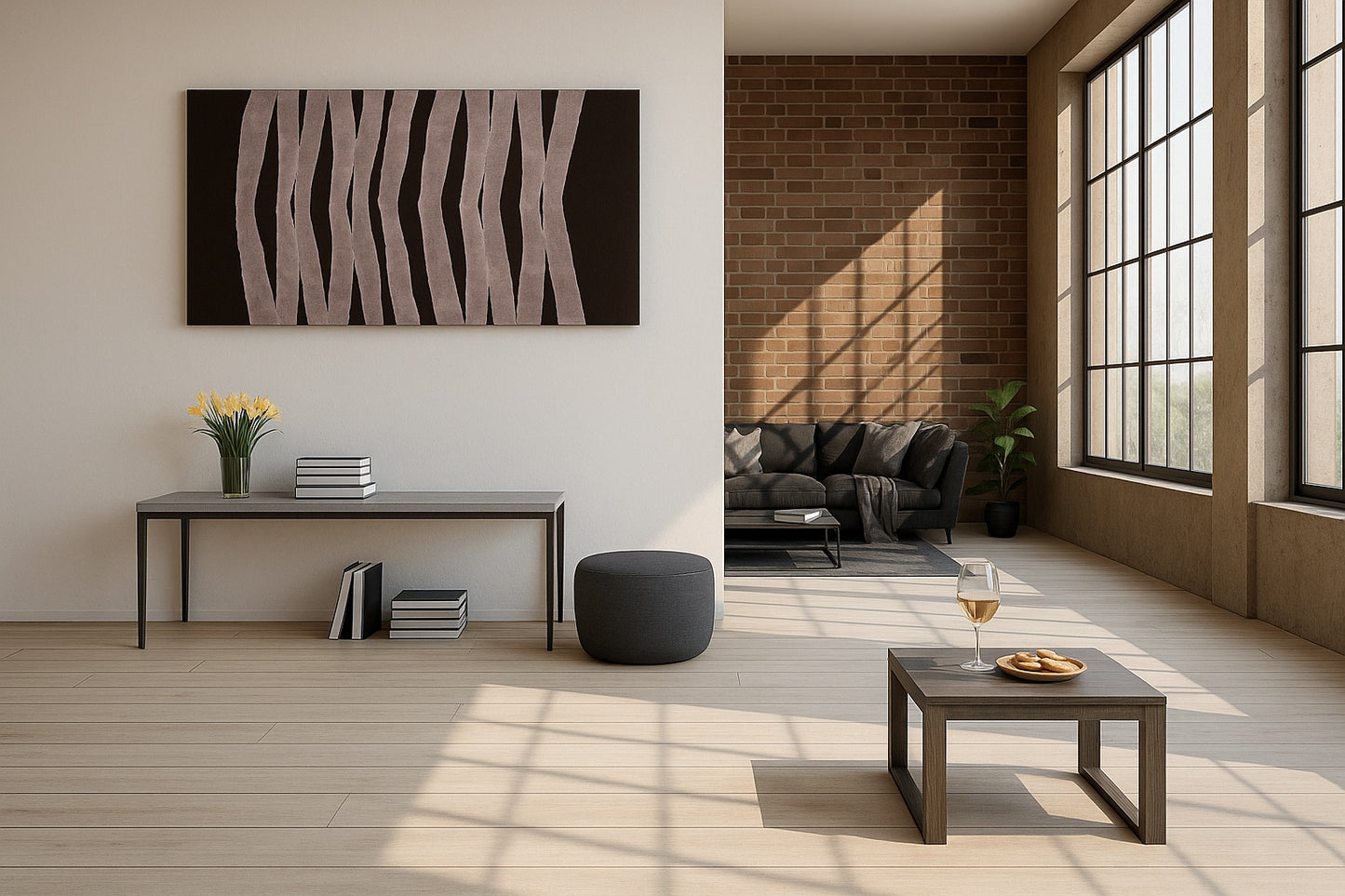 Walking - Toile Abstraite Mouvement GRAND FORMAT 120 x 60cm -  48" x 24"