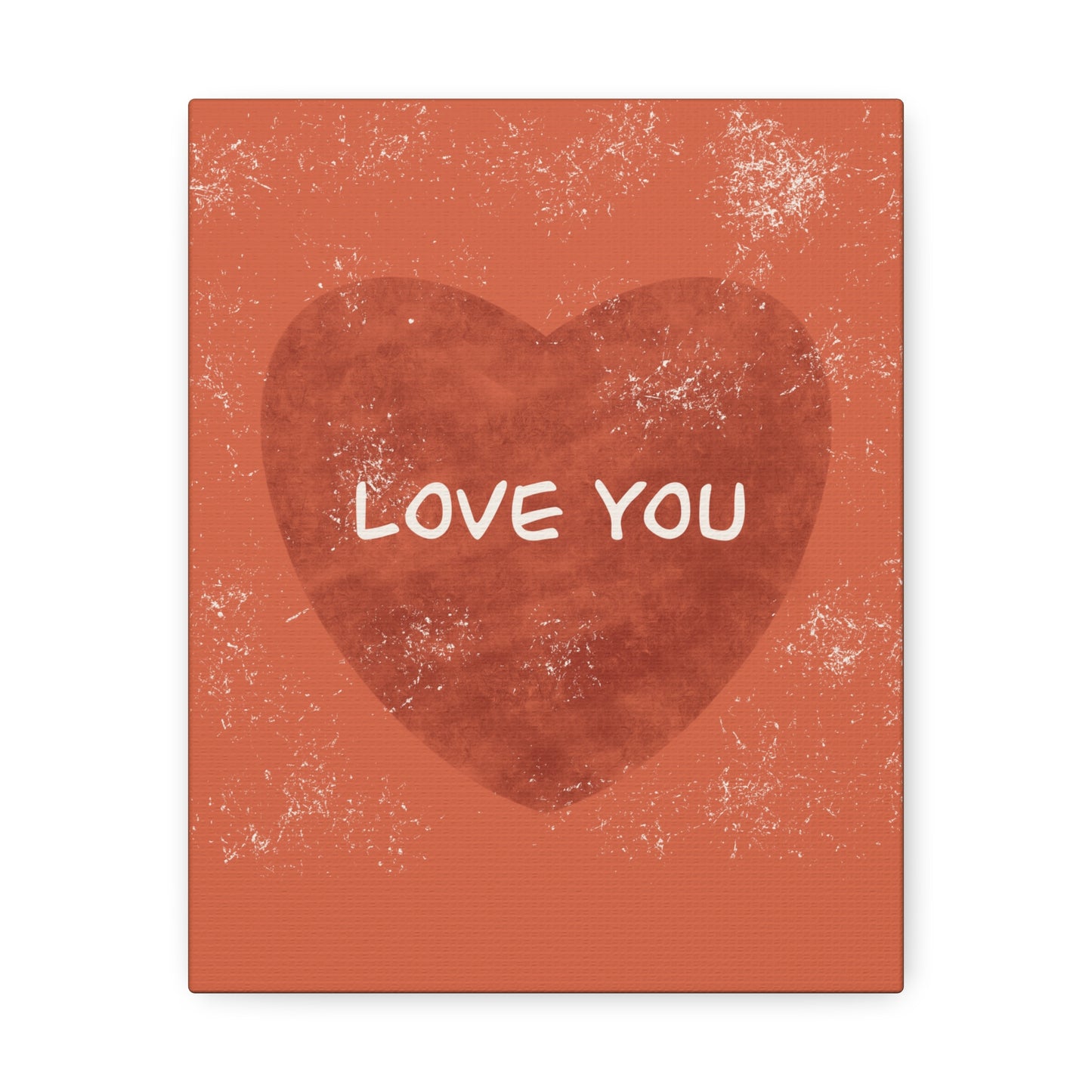 Toile Cœur Terracotta Love You – Décoration Murale Chambre & Salon