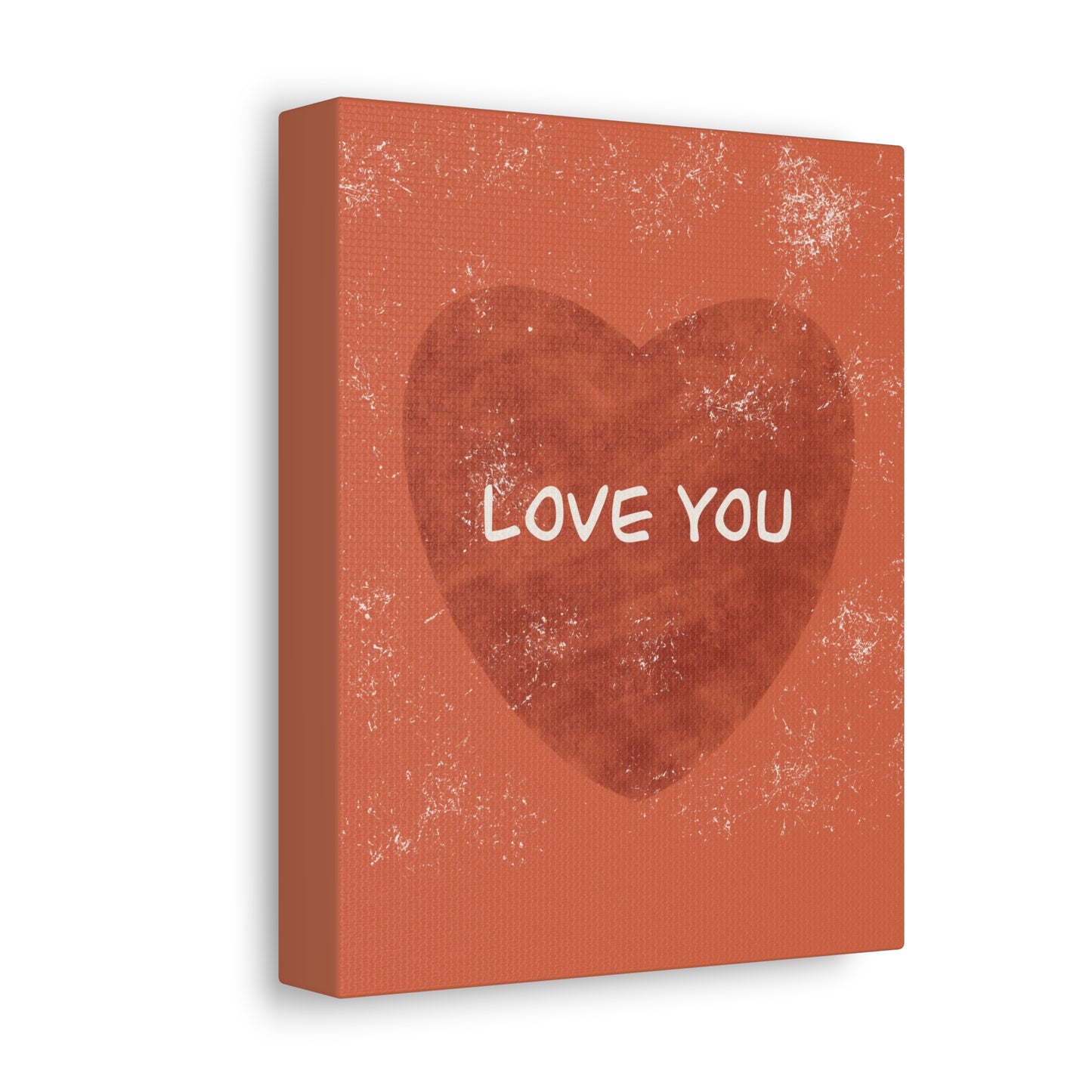 Toile Cœur Terracotta Love You – Décoration Murale Chambre & Salon