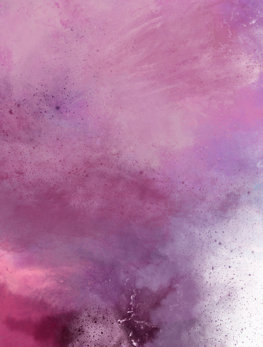 A day, toile abstraite aquarelle rose violet, art moderne nuages colorés

