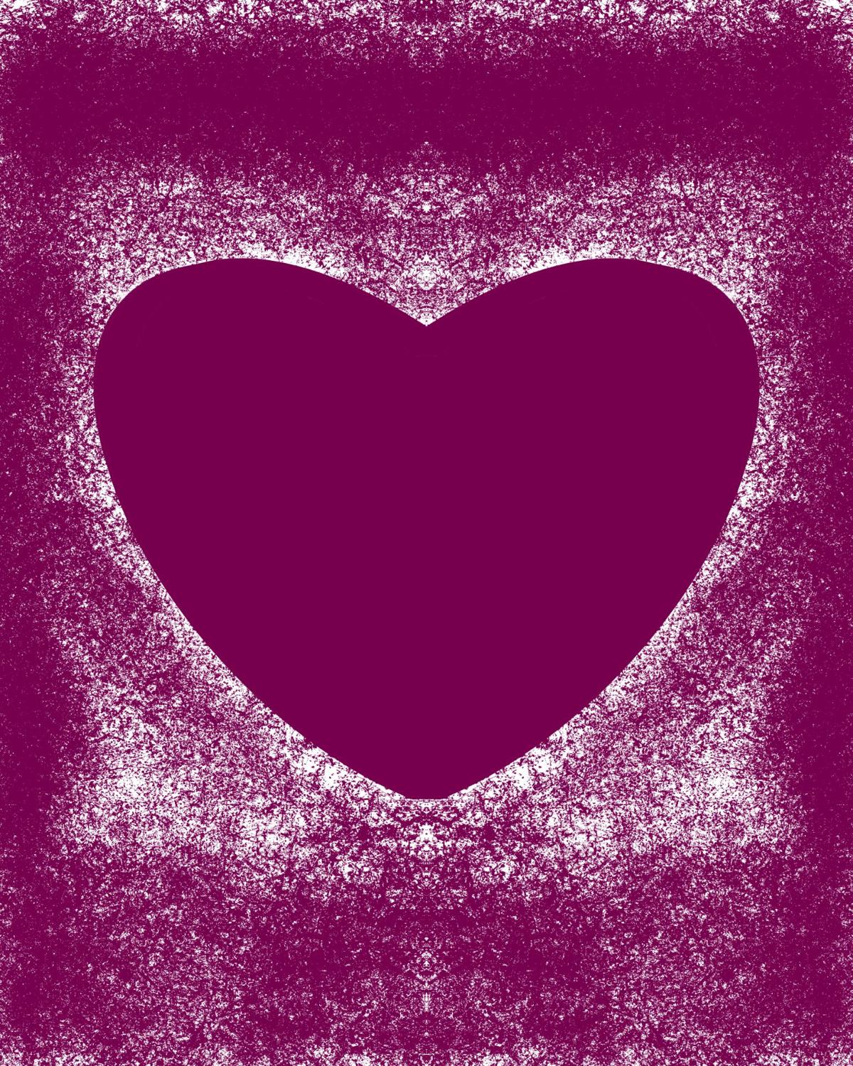 Toile cœur bordeaux personnalisable avec prénom – Décoration murale Palmo.gallery